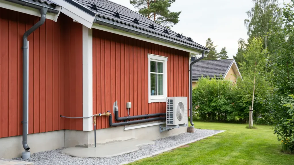 byte av varmepump i villa pa nysattra bergsjon